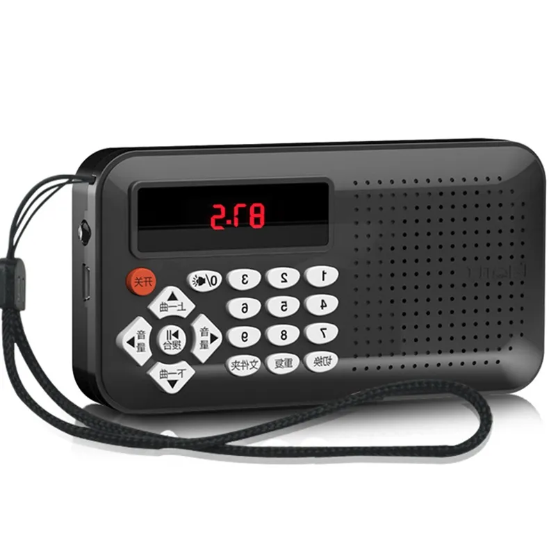 Radio FM Haut-Parleur Mini Portable Double Bande USB Filaire Numérique Panneau D'affichage à LED Haut-Parleur Stéréo USB TF Mirco pour Carte SD MP3 Lecteur de Musique