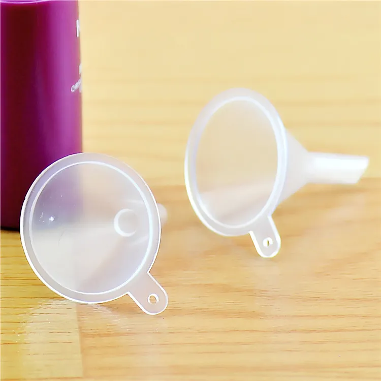100 stks Plastic Mini Kleine Trechters Voor Parfum Vloeibare Essentiële Olie Vullen Lege Fles Verpakking Tool Gratis Verzending