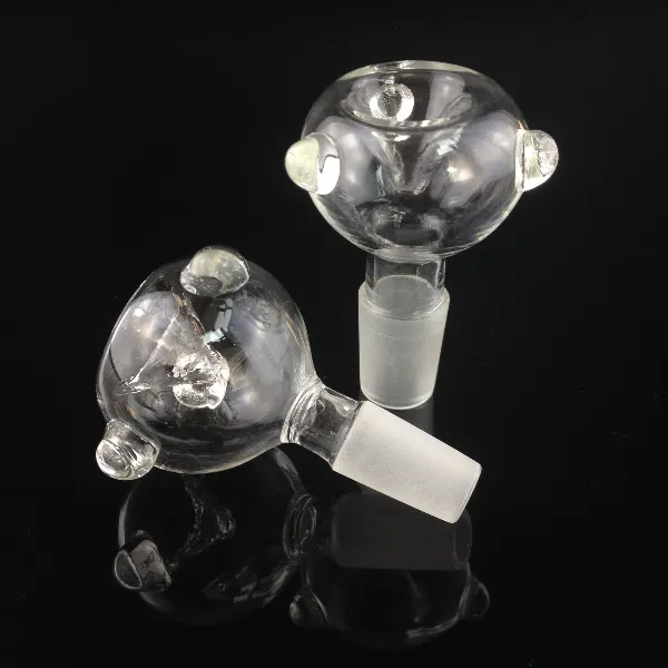 Ciotola fumatori trasparente all'ingrosso in fabbrica da 14 mm 18 mm in vetro maschio gorgogliatore di bong pipa ad acqua