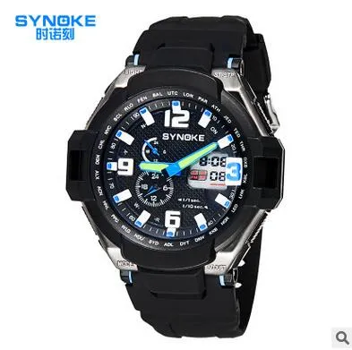 Mode multi function watch utomhus sport vatten resistent klocka digital ledd natt ljus klockor armbandsur