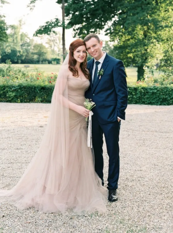 Robe de mariée de pays de couleur vintage tulle ruché sur l'épaule robes de mariée sirène sur mesure blanc ivoire champagne