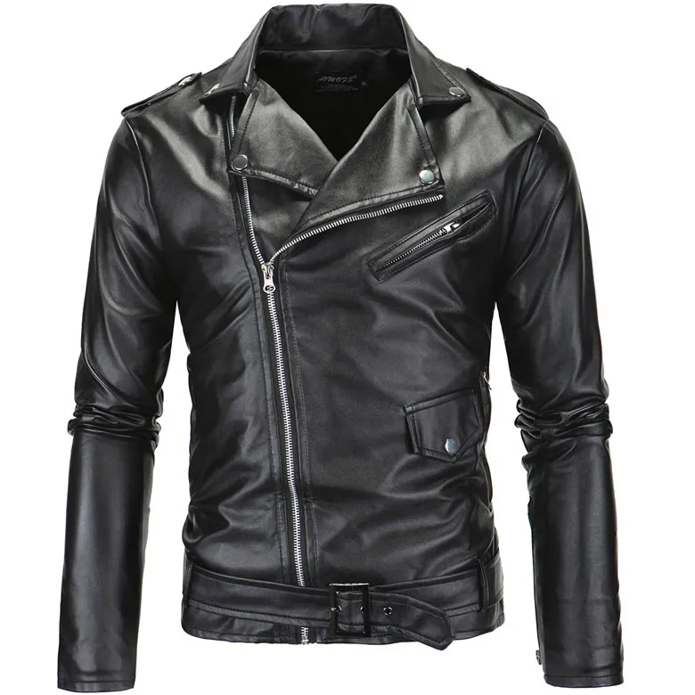 DHgate.com:Genuine Leather Jacket: Stylish Slim Fit Mens
