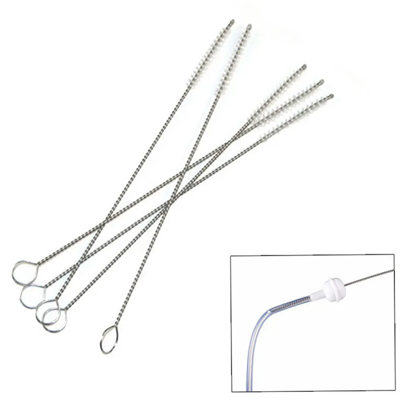 Straw Cleaning Brush Stainless Steel Wash Drinking Pipe Straw Brushes Brush 17.5cm 20cm 24cm Cleaner Cheap ZA0425