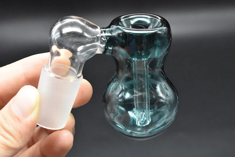 Aschefängerschalen aus Glas mit Bubbler und Kalebasse, weiblich, männlich, 14 mm, 18 mm Gelenk, Perc-Aschenfängerschalen aus Glas für Bohrinseln