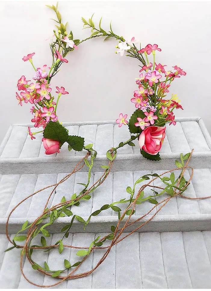 Vackra bröllopshuvudstycken för blommaflickor Ny ankomstfria Barntillbehör med olika färger i lager