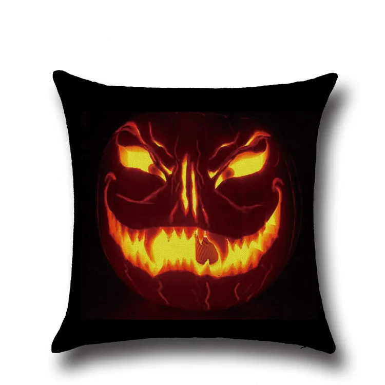 Ny Halloween Pumpa Pillow Cases Halloween Party Pumpkin Lantern Style Kuddehölje Hem Dekorativ kuddefodral Gift YLCM 10