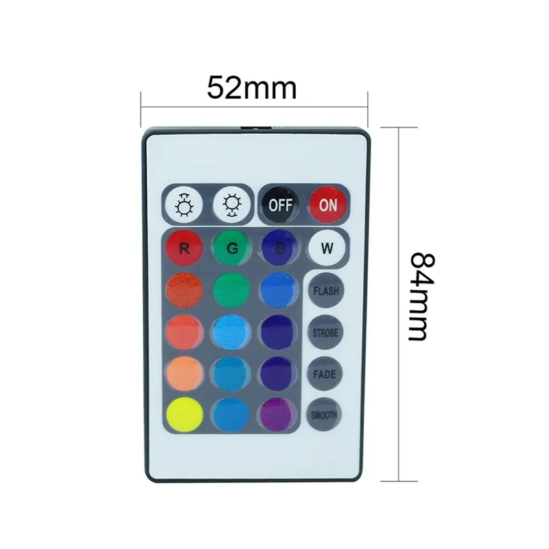 DC1224V Mini 2444 Key IR-afstandsbediening Draadloze Controller Dimmer Dynamische Modus Infrarood Voor 5050 3528 3014 RGB Led Strip Light3401701