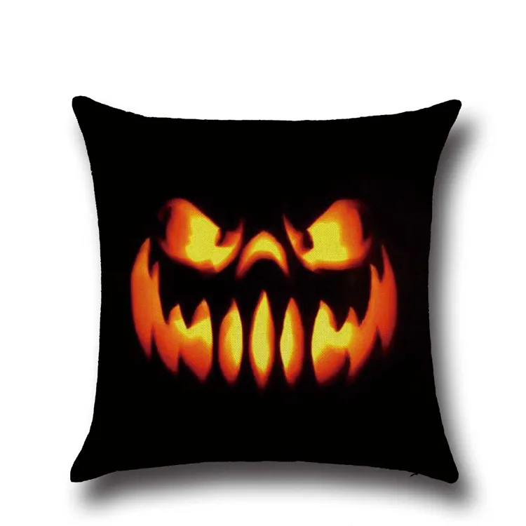 Ny Halloween Pumpa Pillow Cases Halloween Party Pumpkin Lantern Style Kuddehölje Hem Dekorativ kuddefodral Gift YLCM 10