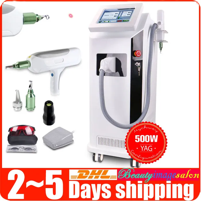 BD-LS Facial Care Red Light Target ND Yag Laser Q Switch Pigment Tattoo Removal Beauty Machine 500W