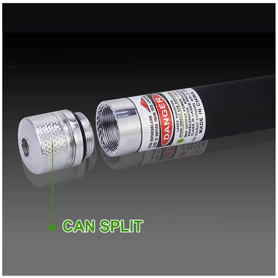 5 mW 532nm stylo pointeur laser vert haute puissance avec projecteur de capuchon d'étoile professionnel pointeur laser faisceau de lumière visible en gros 