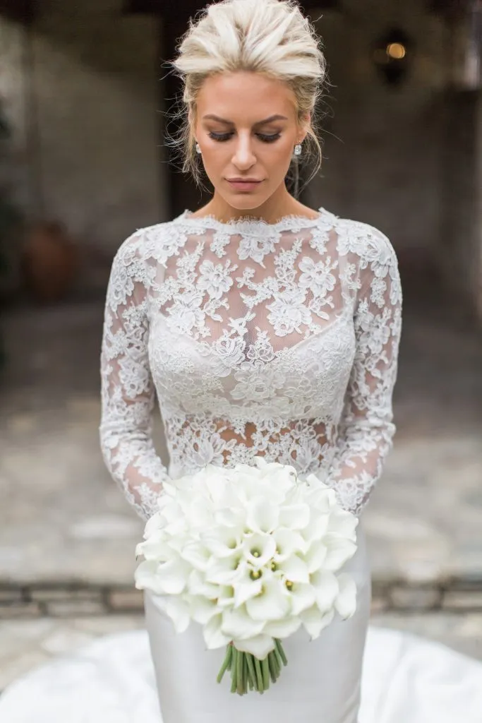 Bridal Wraps Hochzeit Jacken Appliques Lange Ärmel Bolero Jacke Schal Mäntel Tüll Brautzubehör Hochzeit Events