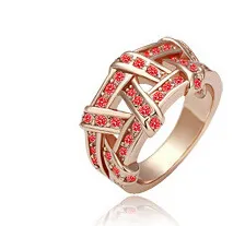 Weave Crystal Ring för kvinnor Mode Hot New Lady Smycken Koreansk stil Partihandel Mix Colors Presentfest