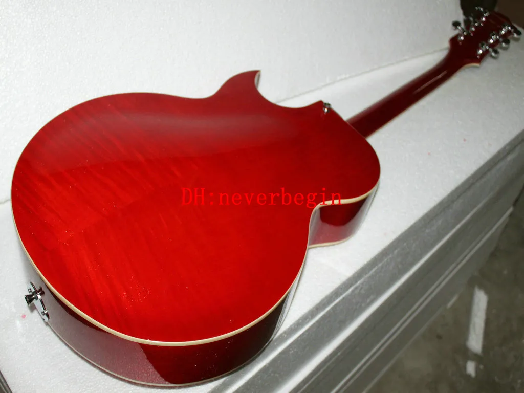 Personalizado laranja vermelho Clássico Guitarra Jazz Melhor OEM Musical instuments Mais cor pode ser personalizado Frete Grátis