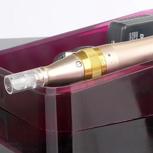 Anti-rynka Derma Dr.Pen Electric Pen Dermapen med 2 nålkassetter laddningsbara mikro nål Derma penna skönhetsvård uttrycker frakt frakt