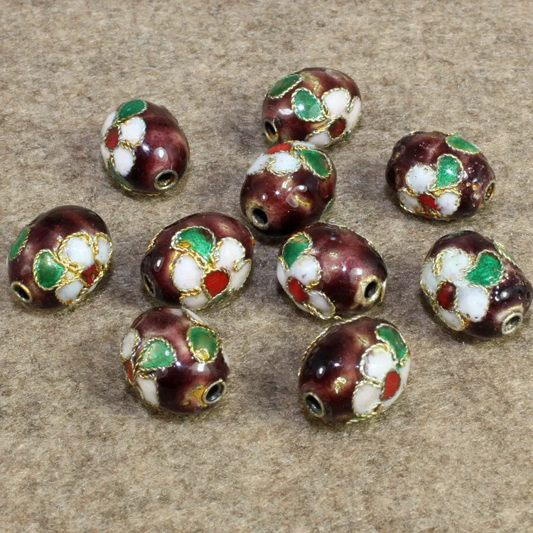 Chinese Cloisonne Beads Multi Colors Filigree Silver Blue Spacer Loose Beads For DIY Jewelry Bracelet Crafts & Charms Cloisonne Beads 