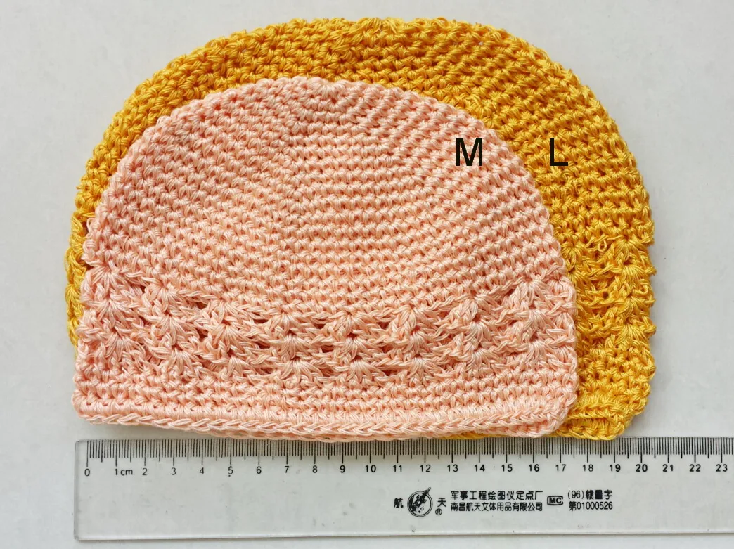 kostenloser versand 10 stücke größe M, L baby kufi hüte stricken infant baby baumwollkappen hohe qualität mädchen häkeln Kufi hut haar zubehör GZ9109