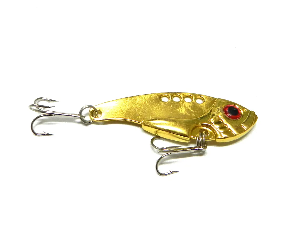 Blade Metal Vibe Fishing Cuda 5,5 cm 11g 8 # Hooks Vibrator Lure Łyżka Metalowe Przynęty 30 sztuk / partia VIB009 Darmowa wysyłka