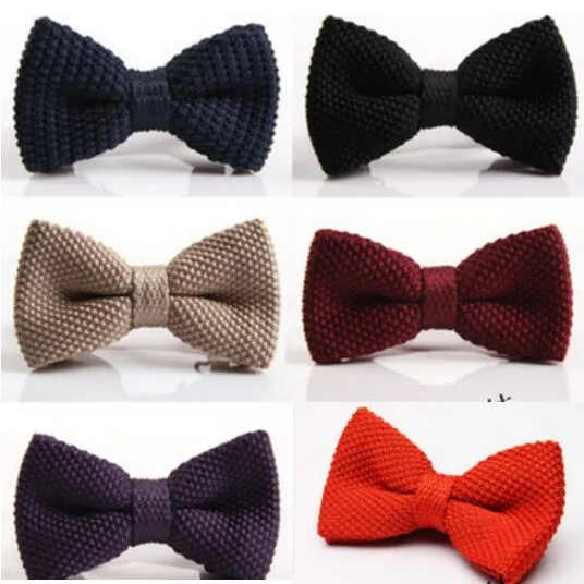 2016 Hot Dubbelstickad Bowtie 24 Solid Färg Bowknot Justerbara Bowties För Fars Dag Slips Julklapp Gratis TNT FedEx UPS