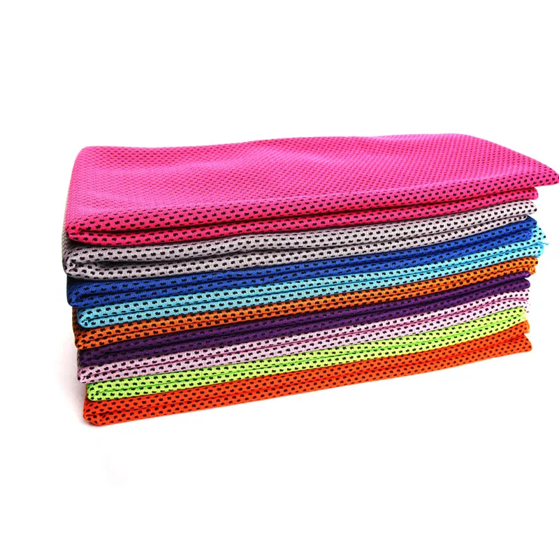 90*35cm Double Layer Ice Cooling Towel Cool Summer Cold Sports Towels Instant Cool Dry Scarf Soft Breathable Ice Belt Towel for Adult Kids