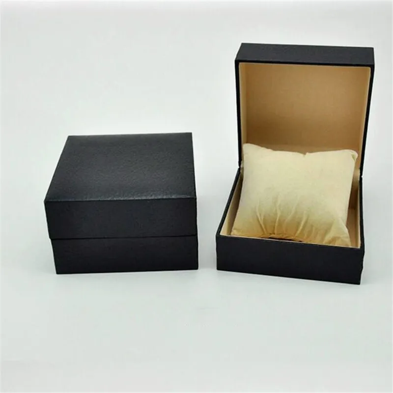 Modeklocka Faux Leather Watch Box med kudde Package Case Titta på smycken förvaring Presentlåda4068342