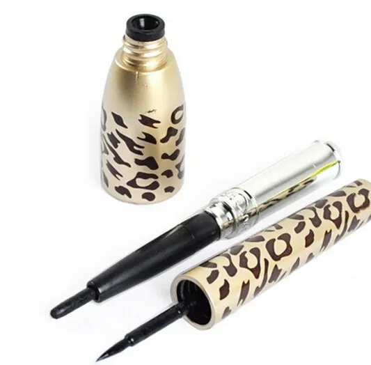 Neue Mode Make-Up Auge Ein Pc Leopard Shell Dicken Schwarzen Eyeliner Flüssige Make-Up Kosmetische Wasserdicht langlebig Eyeliner stift