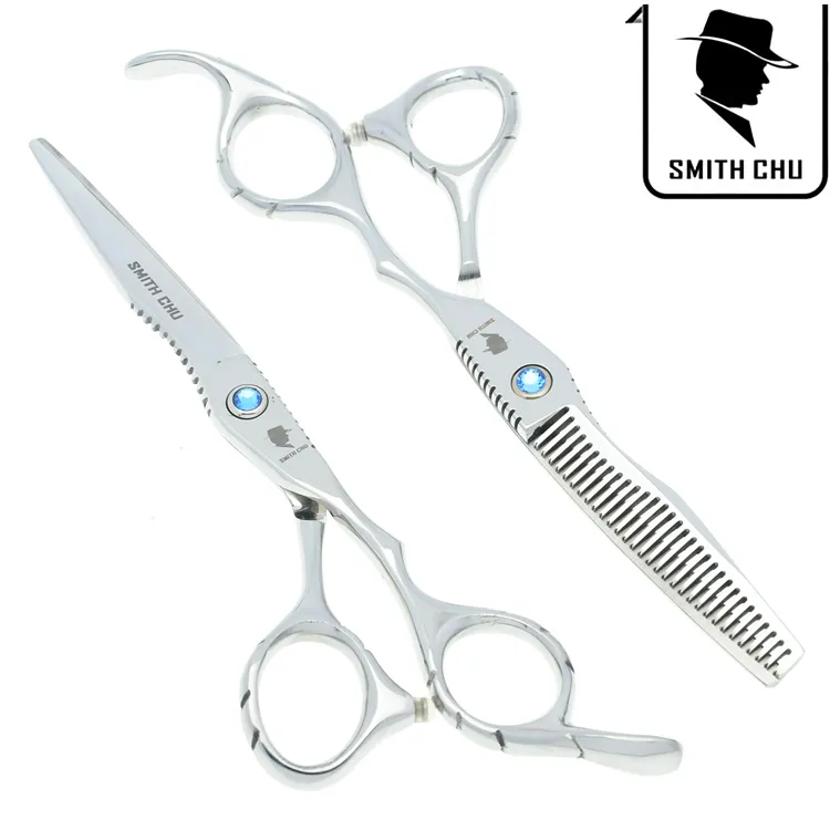 6.0Inch 2017 New SMITH CHU Hot Selling Professional Hairdressing Barber Hair Thinning Scissors Salon Hair Shears Razor JP440C, LZS0079