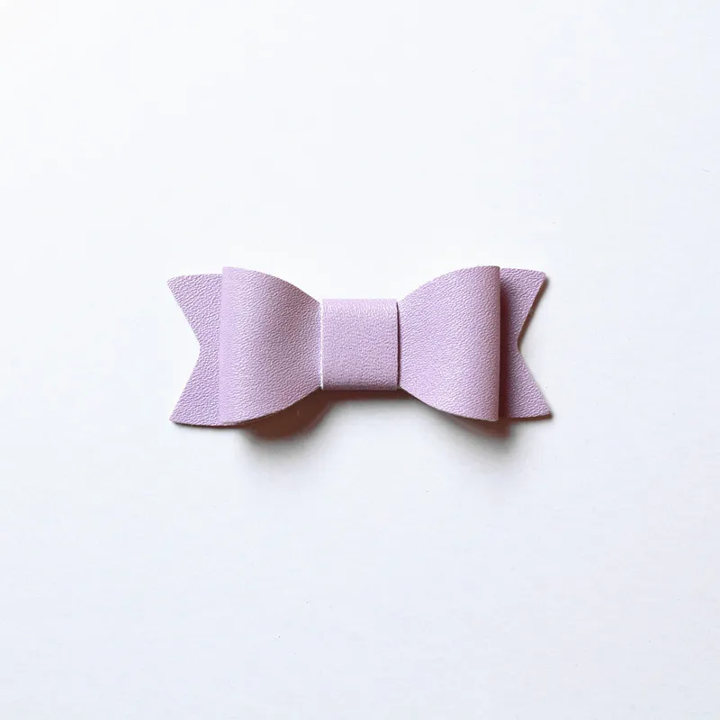 Hotsale Pu Leather Bows Mini Live Hair Clip Small Bowknot Faux Shinning Hairpins Wholesale Girls Clips Newborn Baby Clips