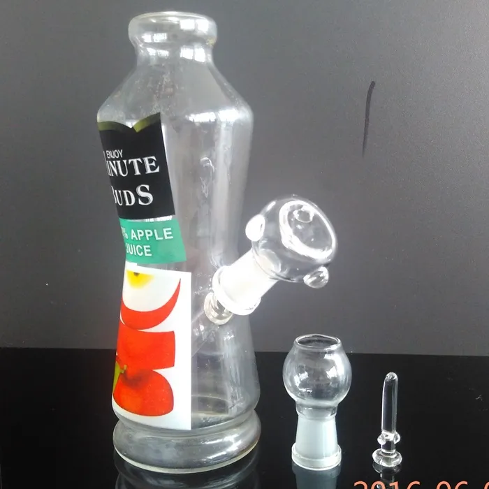 wholesale cheap glass bong enjoy minutes buds apple juice 14.4mm water pipe clear for choose 