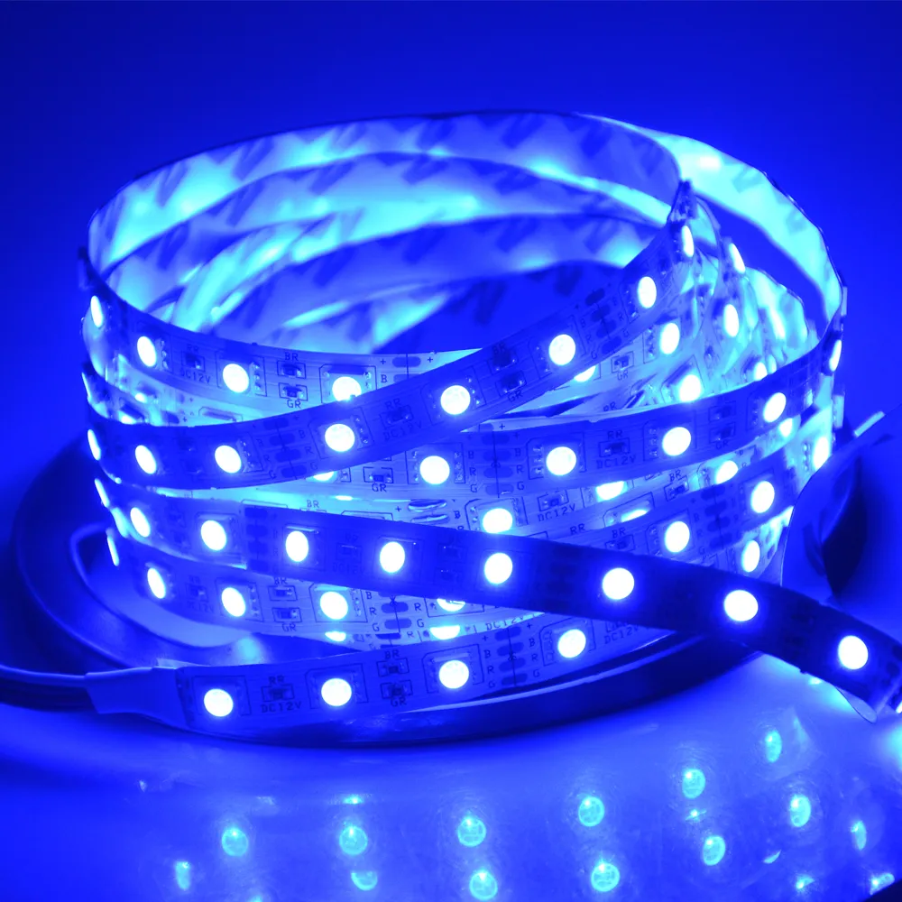 5m 5050 SMD RGB LED Strip Esnek 16ft 5m 300 LED'ler Çok Renkli Su Geçirmez LED LED LED LIGH GÜÇ 72W Noel Cadılar Bayramı 4685849