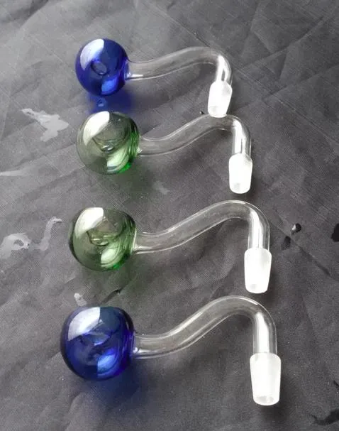 wholesale new Quality colored glass S Au Tau pot, glass Pipe Tobacco Smoking hookah / bong glass accessories, color r