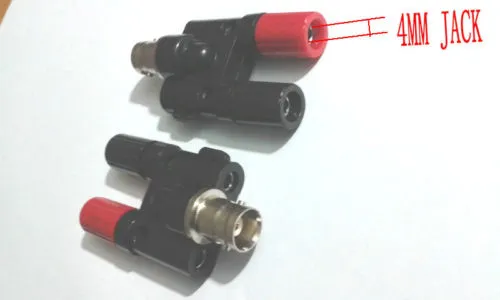 Nieuwe BNC Vrouwelijke Jack tot 4mm Twin Dual Banana Jack Vrouwelijke Coaxiale Adapter Connector