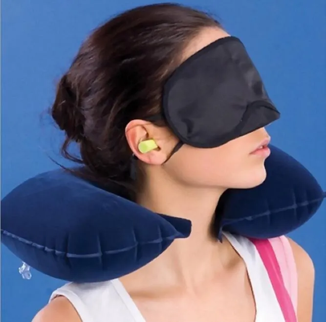 travesseiro de ar inflável reuniram para BodySleeping Enfermagem Camping Avião Massagem Neckr est Use inflado travesseiro em forma de U travesseiro