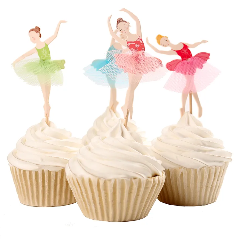 Cupcake et toppers anniversaire danseuse de ballet et ballerines