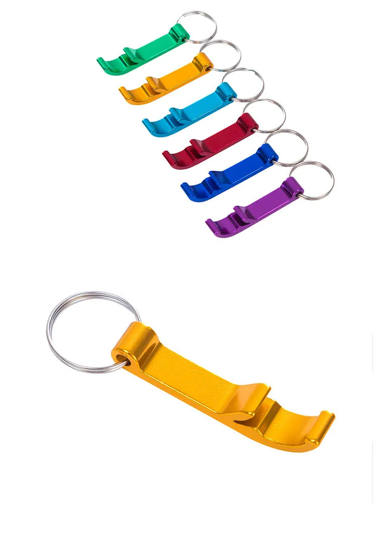 Portable Stainless Steel Bottle Openers Creative Keychain Ring Alloy Beer Wine Can Bar Club Waiter Kitchen Tools WX-C25