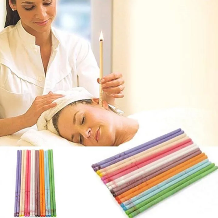 Ear Candle Indiana Fragrance Therapy Candles Fornecimento de cuidados com os ouvidos Relaxe, descontraia este procedimento seguro e eficaz, remova suavemente o excesso de cera de ouvido 8 cores