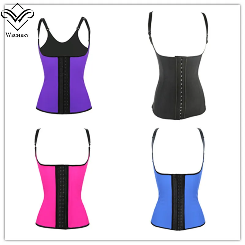 Corsetto cincher in vita 100% lattice con cinturini regolabili Corsetti sottoseno neri Girdle Body Shapewear Gilet da allenamento a compressione forte