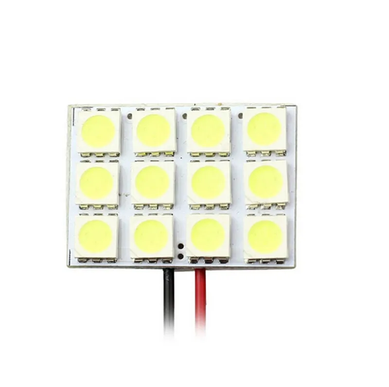 lot Pure White 12 5050 SMD LED LED Light Light Panel T10 DOME BATS BA9S Adapter DC 12V 2973571