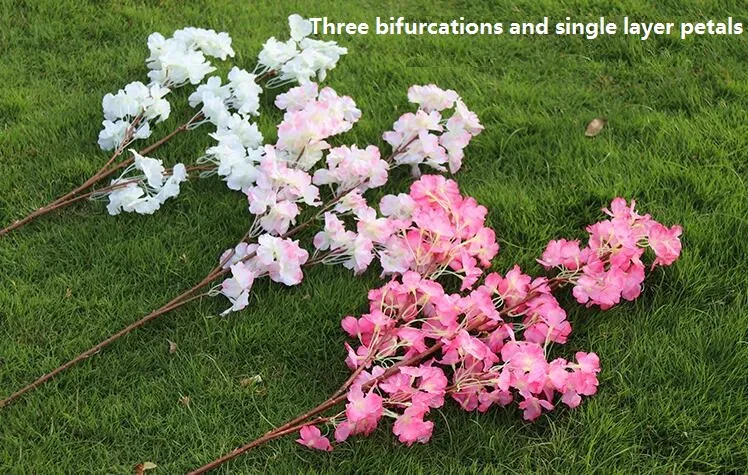 Wedding Flowers Artificial Cherry Blossom Multi-colour optionele bruiloftdecoratie Sakura 39 inch 100 cm lang