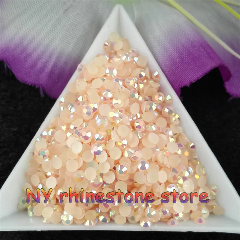 10000pcs / sac SS12 3mm Couleur Jelly AB Résine Cristal Strass FlatBack Super Glitter Nail Art Strass Décoration De Mariage Perles Non241C