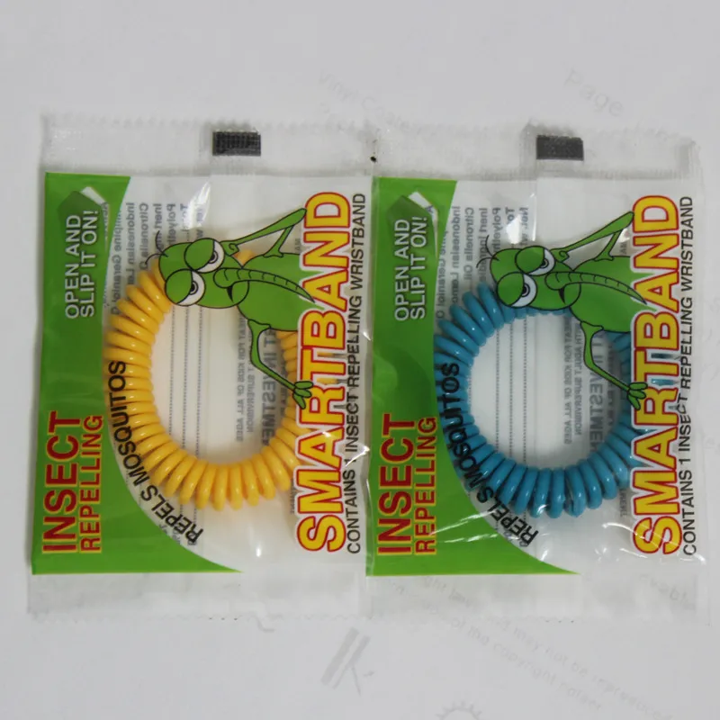 New Mosquito Repellent Bracelet Stretchable Elastic Coil Spiral hand Wrist Band telephone Ring Chain Anti-mosquito bracelet