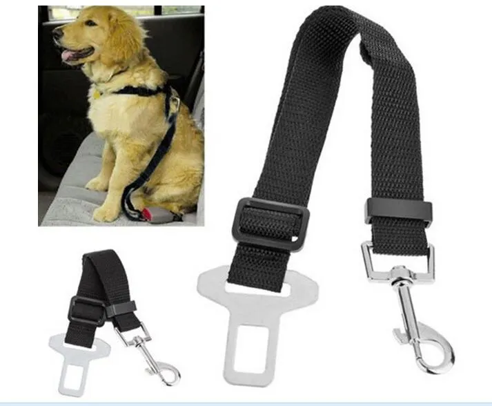 harnais de ceinture de sécurité de voiture de chat de compagnie réglable ceinture de sécurité du véhicule pour chiens clip de ceinture de sécurité largeur 2.5cm chien ceinture de sécurité de voiture chaîne de chien