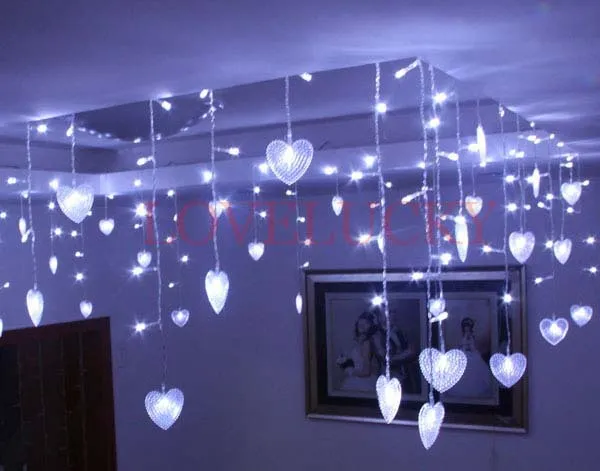 8M x 0,5M 192PCS LED String Fairy Gordijn Licht Met 48PCS Vlinder Led Gordijn licht Viering Bruiloft Bal Decoratie266j