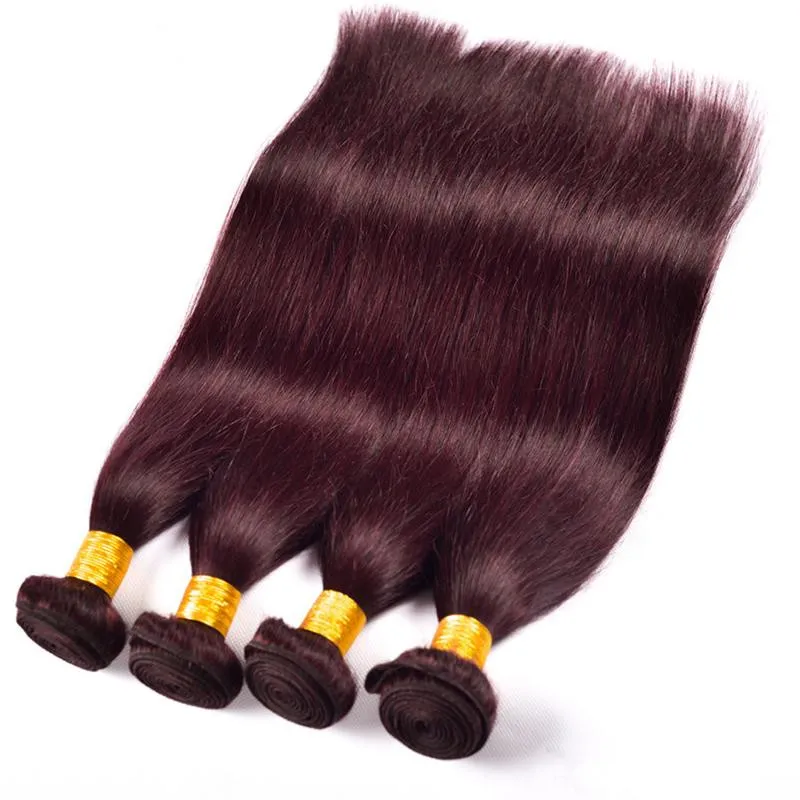 brasilianska jungfruliga hårbuntar peruanska raka hårväv 1b 1 2 4 27 99J 613 Human Hair Extension 100g PCS 3st Pack eller 4st Pack