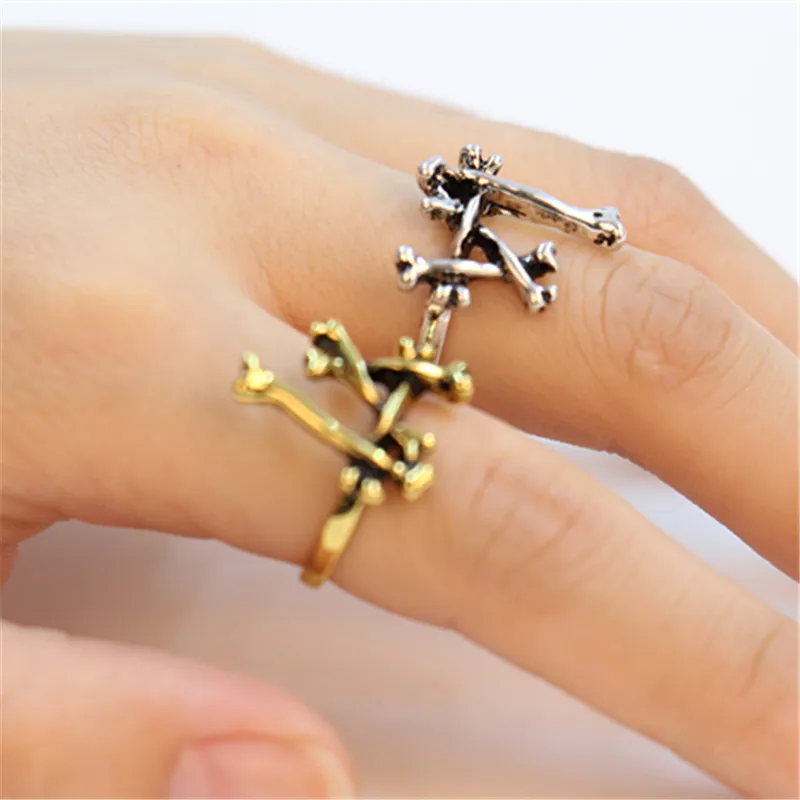 Wholesale Fashion Bone Combination "LA" Rings European And American Style Restoring Ancient Ways Mens Rings