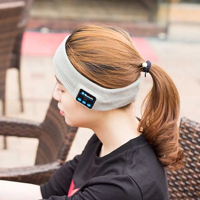 bluetooth Headband Scarf Earphone Yoga Hat Sport Headset Wireless Hand Band Earplug Music Player Handphone Handfree