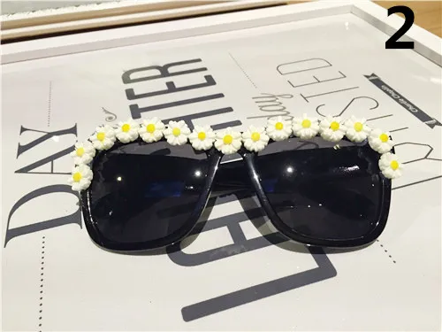 DIY Çiçek rhinestone Güneş kadınlar marka tasarımcısı oval gül çiçek güneş gözlükleri gözlükler shades KıZ açık Yaz Plaj güneş gözlüğü
