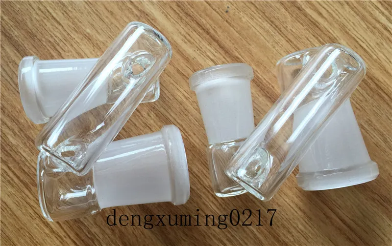 high quality Style H Bent glass bong adapter reclaim catcher adapter 18mm 14mm male female water Glass dropdown adapter for oil rigs