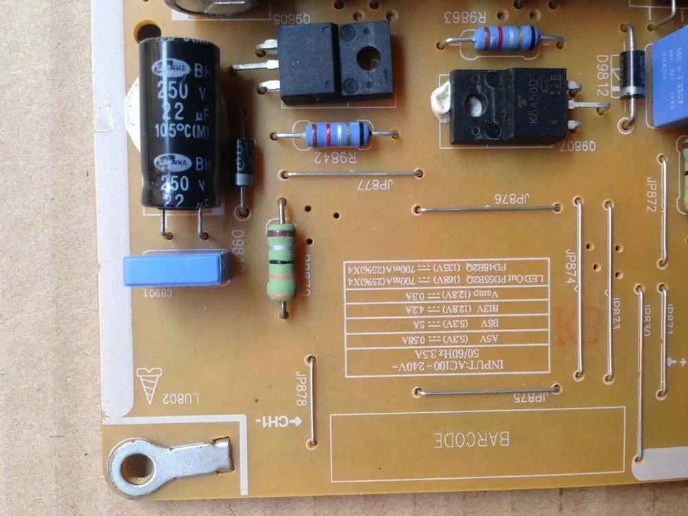 オリジナル電源ボード bn44-00522B サムスン UE46ES8000 PSU UA46ES7000J