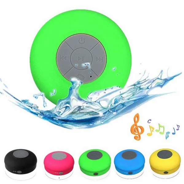 BTS-06 Vattentät Bluetooth Mini-högtalare med sucker bärbar trådlös handsfree för samtalsvattensbeständig musikspelare