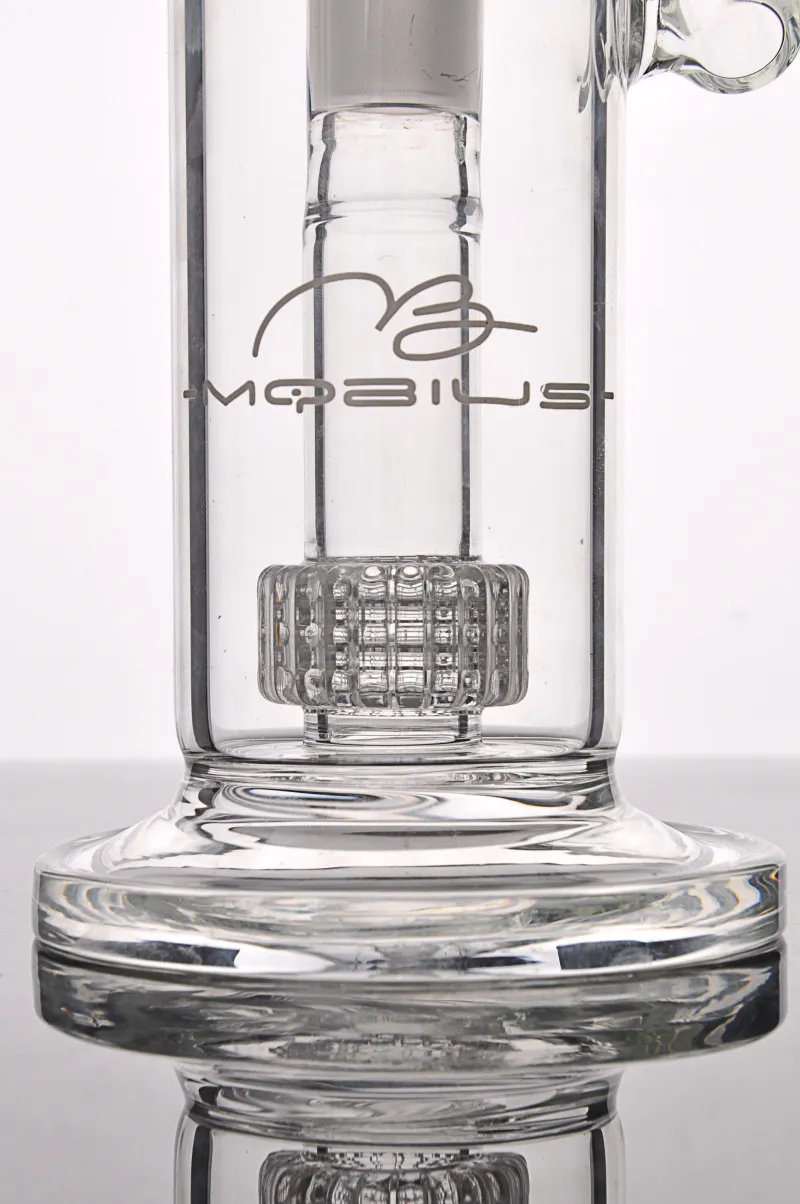 新しいMobius Matrix Sidecar Glass Ghohdah Bong Birdcage Perc SmokingBongs厚いガラス水パイプ18mmジョイント